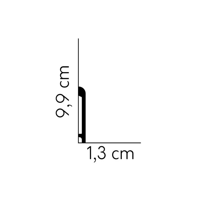 Mardom Decor Skirting MD236 (99 x 13 mm), length 2 m
