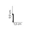 Mardom Decor Skirting MD236 (99 x 13 mm), length 2 m