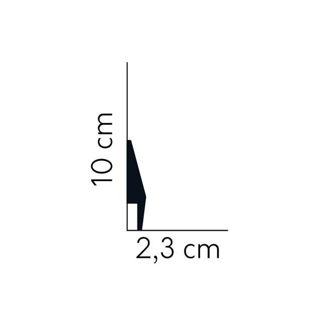 Mardom Decor Plint MD016 LED (100 x 23 mm), lengte 2 m