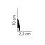 Mardom Decor Skirting MD016 LED (100 x 23 mm), length 2 m