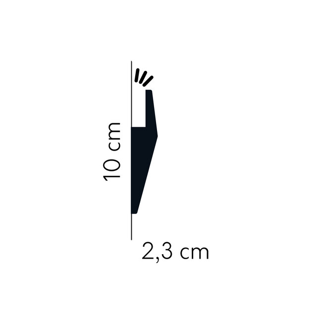 Mardom Decor Plint MD016 LED (100 x 23 mm), lengte 2 m