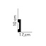 Mardom Decor Plint MD009 (100 x 17 mm), lengte 2 m