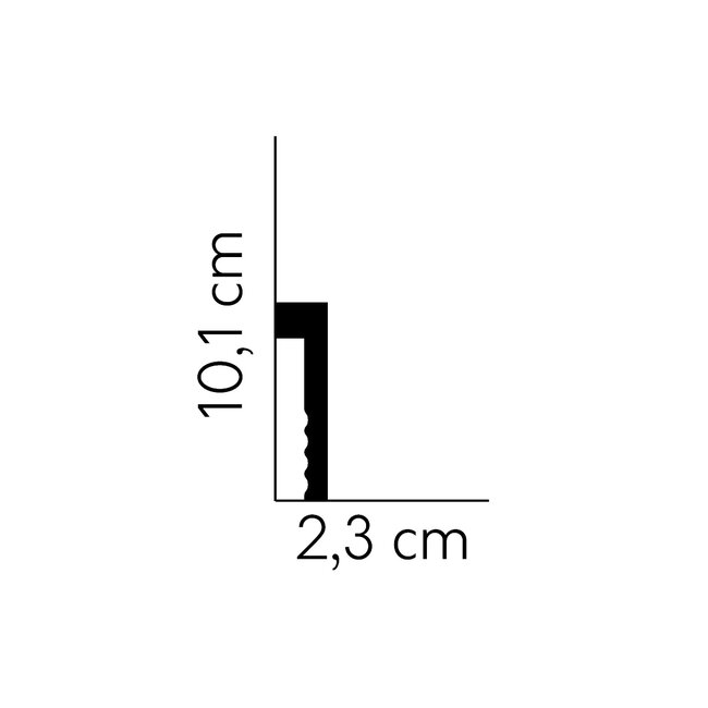 Mardom Decor Skirting MD006 (101 x 23 mm), length 2 m
