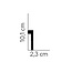 Mardom Decor Skirting MD006 (101 x 23 mm), length 2 m