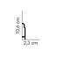 Mardom Decor Skirting MD363 (106 x 23 mm), length 2 m