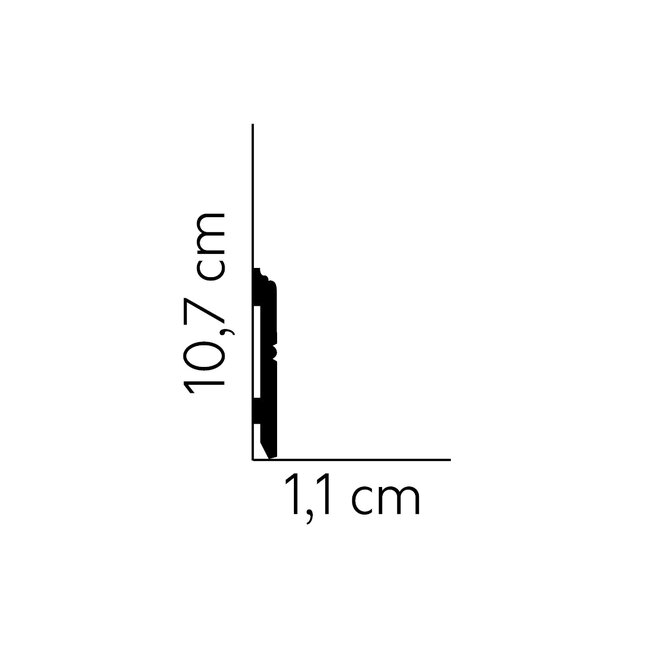 Mardom Decor Skirting MD354 (107 x 11 mm), length 2 m