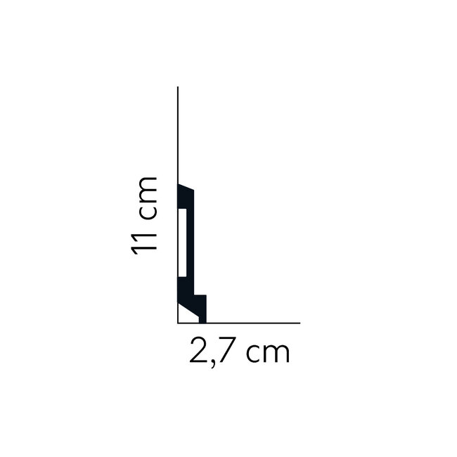 Mardom Decor Skirting MD025 LED (110 x 27 mm), length 2 m