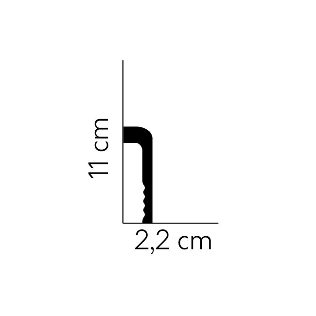 Mardom Decor Skirting MD005 (110 x 22 mm), length 2 m