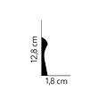 Mardom Decor Skirting QS003 (128 x 18 mm), length 2 m