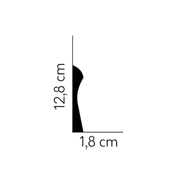 Mardom Decor Plint QS003 (128 x 18 mm), lengte 2 m