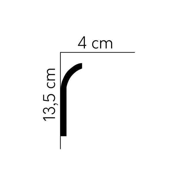 Mardom Decor Skirting QS011 LED (135 x 40 mm), length 2 m