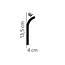 Mardom Decor Skirting QS011 LED (135 x 40 mm), length 2 m