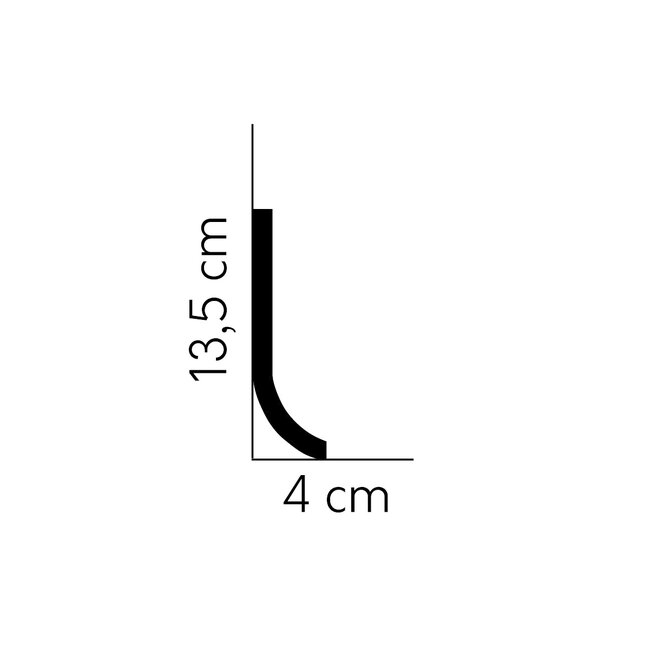 Mardom Decor Skirting QS011 LED (135 x 40 mm), length 2 m