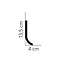 Mardom Decor Skirting QS011 LED (135 x 40 mm), length 2 m