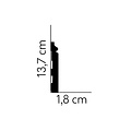 Mardom Decor Skirting MD360 (137 x 18 mm), length 2 m