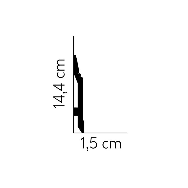 Mardom Decor Plint MD361 (144 x 15 mm), lengte 2 m