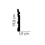 Mardom Decor Skirting MD020 (198 x 19 mm), length 2 m