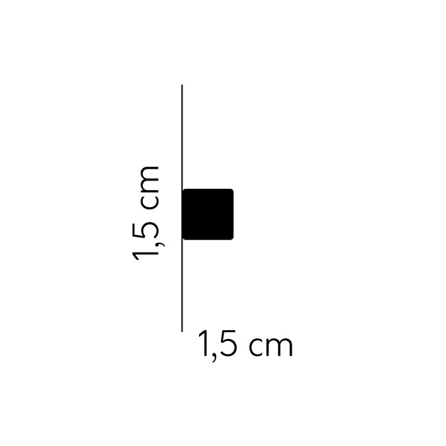 Mardom Decor Baseboard MD010 (15 x 15 mm), length 2 m