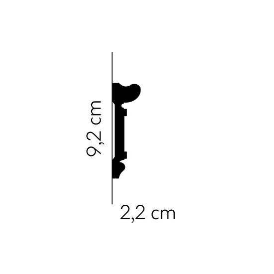 Mardom Decor Plint MD357 (92 x 22 mm), lengte 2 m