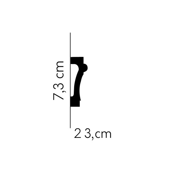 Mardom Decor Plint MD007 (73 x 23 mm), lengte 2 m