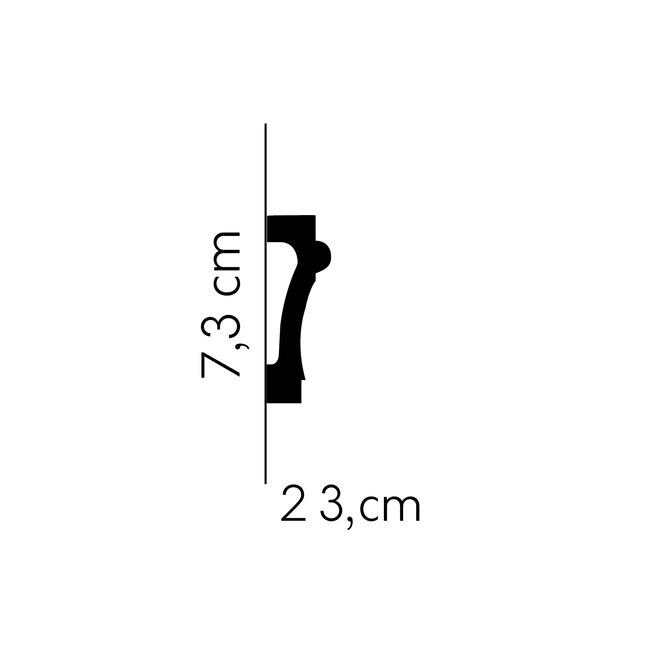 Mardom Decor Plint MD007 (73 x 23 mm), lengte 2 m