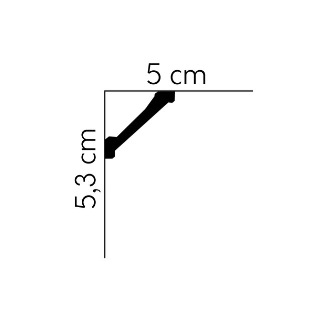Mardom Decor Lighting Moulding MD368 (53 x 50 mm), length 2 m