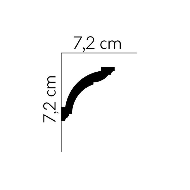 Mardom Decor Plint MD367 LED (72 x 72 mm), lengte 2 m