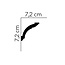 Mardom Decor Plint MD367 LED (72 x 72 mm), lengte 2 m