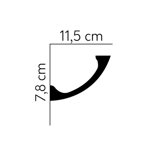 Mardom Decor Lighting Moulding MD369 (78 x 115 mm), length 2 m