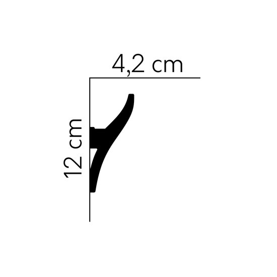 Mardom Decor Lighting Moulding QL010 (120 x 42 mm), length 2 m