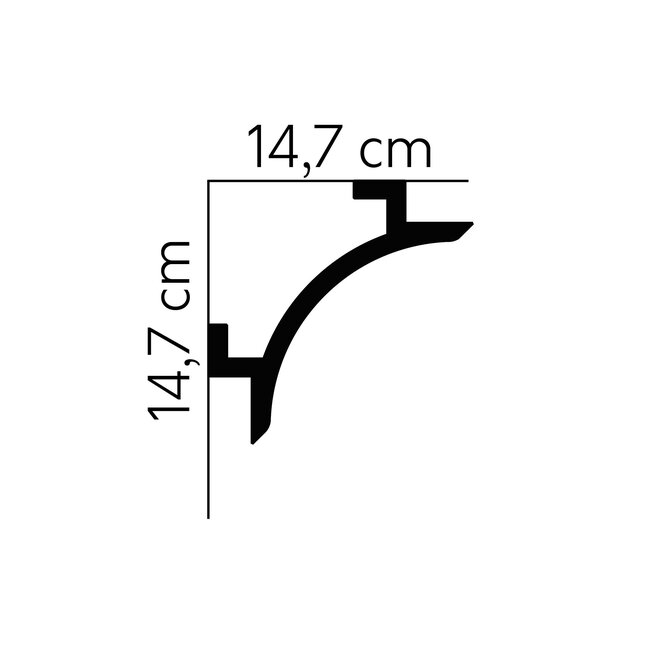 Mardom Decor Plint LED QL001 (147 x 147 mm), lengte 2 m