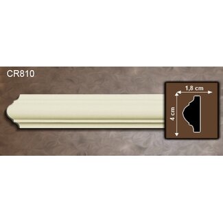 Grand Decor Kaderlijst CR810 (40 x 18 mm), polyurethaan, lengte 2 m