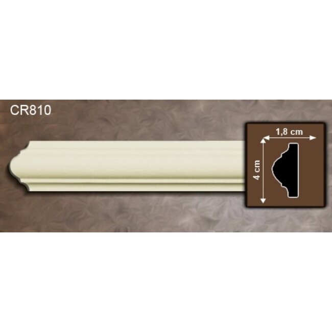 Grand Decor Panel moulding CR810 (40 x 18 mm), polyurethane, length 2 m