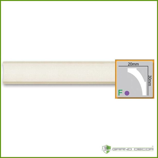 Grand Decor Kroonlijst P879 (30 x 20 mm), polyurethaan, lengte 2 m