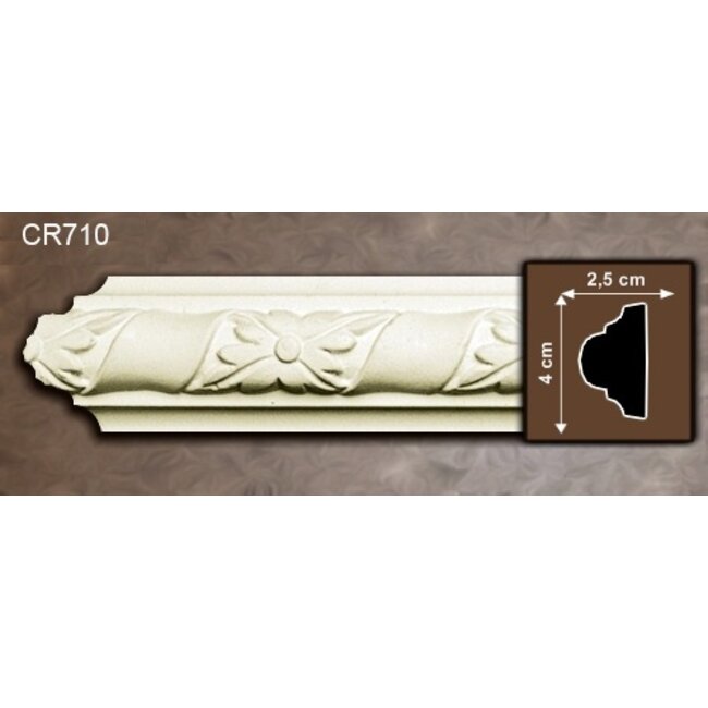 Grand Decor Panel moulding CR710 (40 x 25 mm), polyurethane, length 2 m