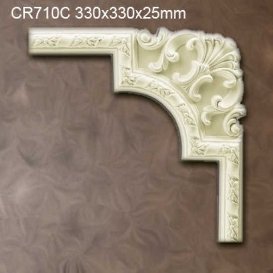 Grand Decor CR710C hoekbochten (330 x 330 mm), polyurethaan, set (4 hoeken)