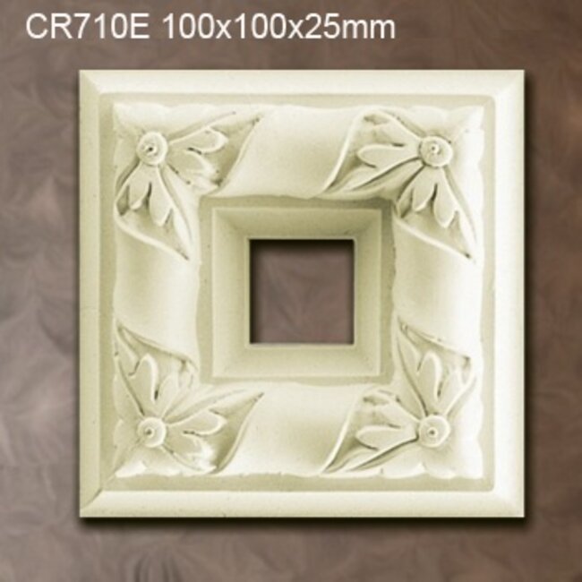 Grand Decor Corner ornaments CR710E (100 x 100 mm), polyurethane, set (4 pieces)