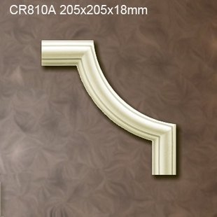 CR810A hoekbochten (205 x 205 mm), polyurethaan, set (4 hoeken)