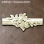 Grand Decor Decorative corner pieces CR810D (110 x 245 mm), polyurethane, set (4 pieces)