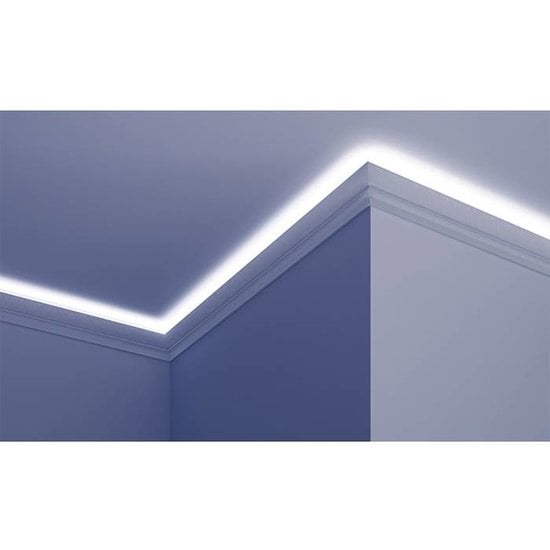 Tesori Polyurethaan - LED sierlijst voor indirecte verlichting, KF701 (70 x 40 mm), lengte 2 m