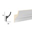 Tesori Plafondlijst met LED verlichting – KF701 (70 x 40 mm) PU Sierlijst voor indirecte verlichting, lengte 2 m