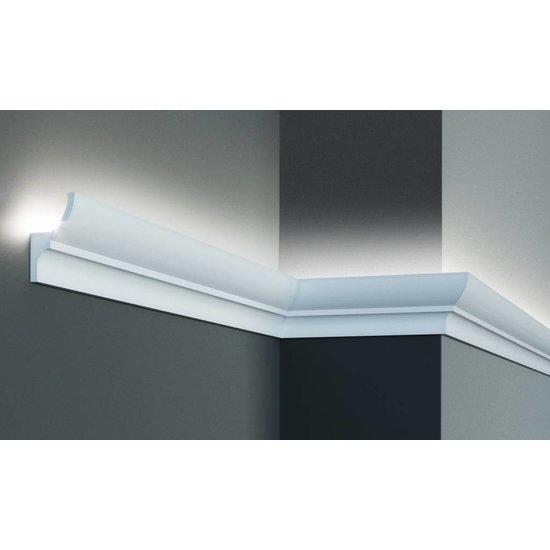 Tesori Polyurethaan - LED sierlijst voor indirecte verlichting, KF701 (70 x 40 mm), lengte 2 m