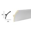 Tesori Polyurethaan - LED sierlijst voor indirecte verlichting, KF702 (80 x 60 mm), lengte 2 m