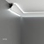 Tesori KF703 (90 x 90 mm), lengte 2 m, PU - LED sierlijst voor indirecte verlichting
