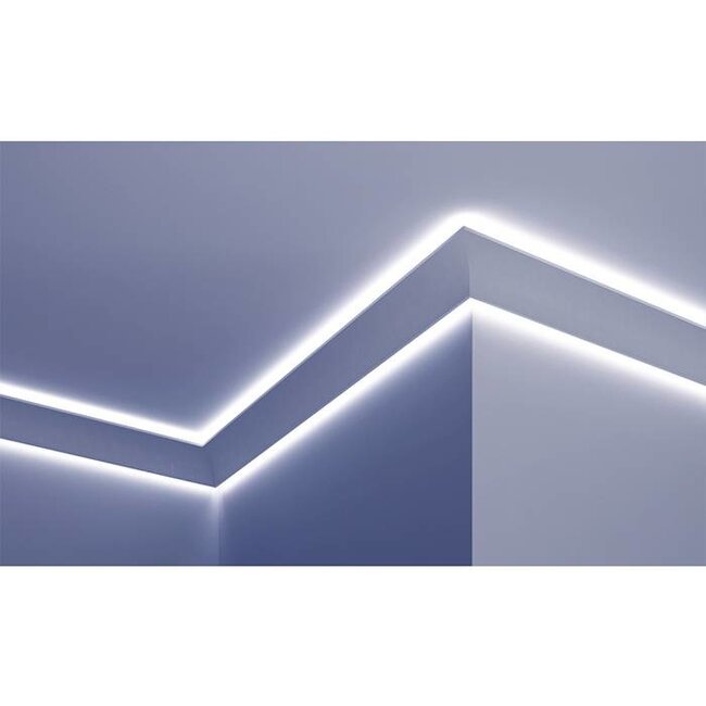 Tesori Polyurethaan - LED sierlijst voor indirecte verlichting, KF703 (90 x 90 mm), lengte 2 m