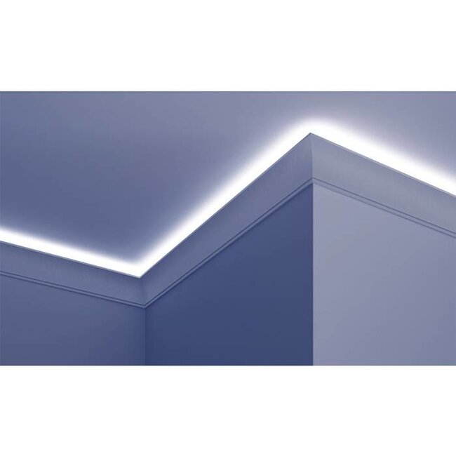 Tesori Polyurethaan - LED sierlijst voor indirecte verlichting, KF704 (100 x 50 mm), lengte 2 m
