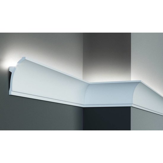 Tesori Polyurethaan - LED sierlijst voor indirecte verlichting, KF704 (100 x 50 mm), lengte 2 m
