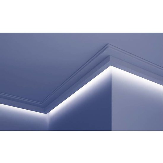 Tesori Polyurethaan - LED sierlijst voor indirecte verlichting, KF705 (111 x 60 mm), lengte 2 m