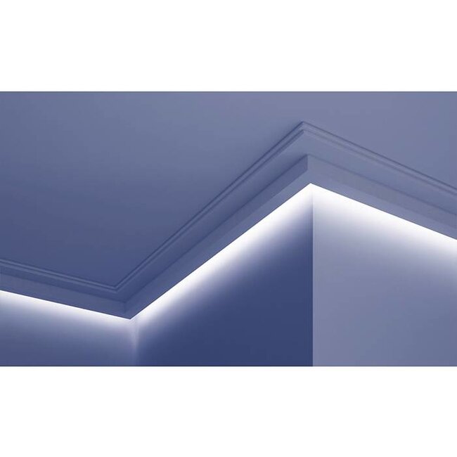 Tesori Polyurethane LED moulding for indirect lighting, KF705 (111 x 60 mm), length 2 m