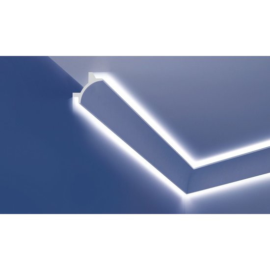 Tesori Polyurethaan - LED sierlijst voor indirecte verlichting, KF706 (115 x 115 mm), lengte 2 m